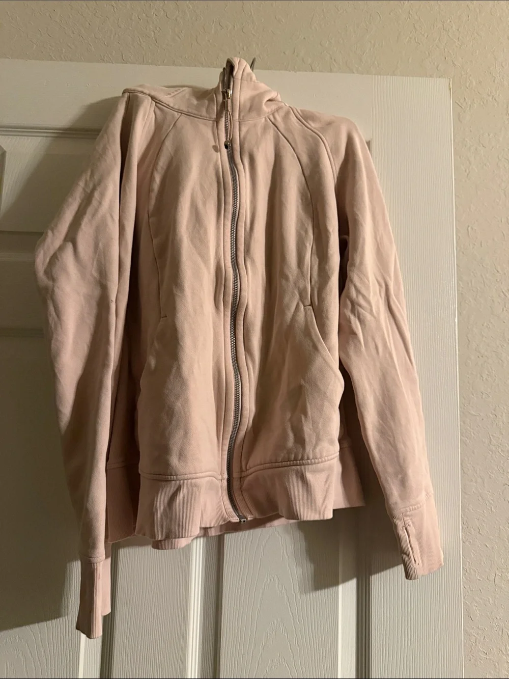 lulemon Scuba Full Zip Hoodie Light Pink Size 14